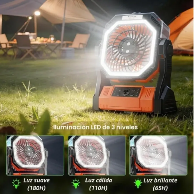 Ventilador Recargable con Nebulizador