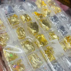 Caja de papel oro y plata