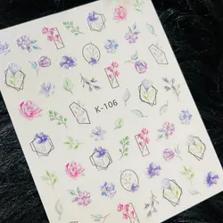 Calcomanía flores lila 