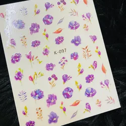 Calcomanía flores malvas 