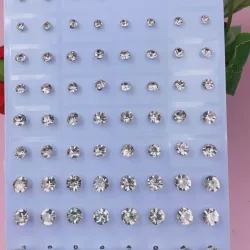 Aretes de perla con el palito de silicona