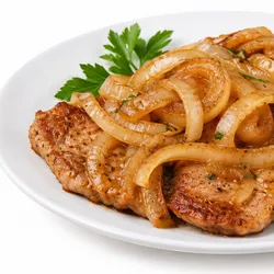 Bistec de Cerdo Encebollado