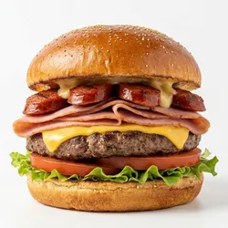 HAMBURGUESA ESPECIAL DE CERDO CON CHORIZO