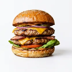 Hamburguesa doble de cerdo