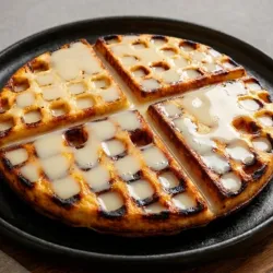 WAFFLE CON LECHE CONDENSADA