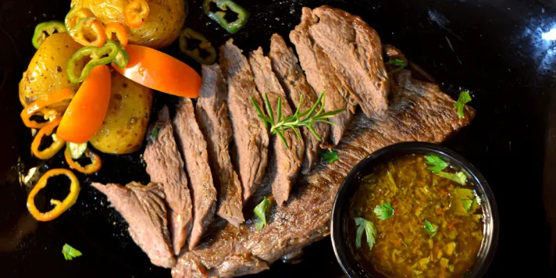 Churrasco de res con Salsa Chimichurri