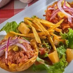 Tostones con cangrejo