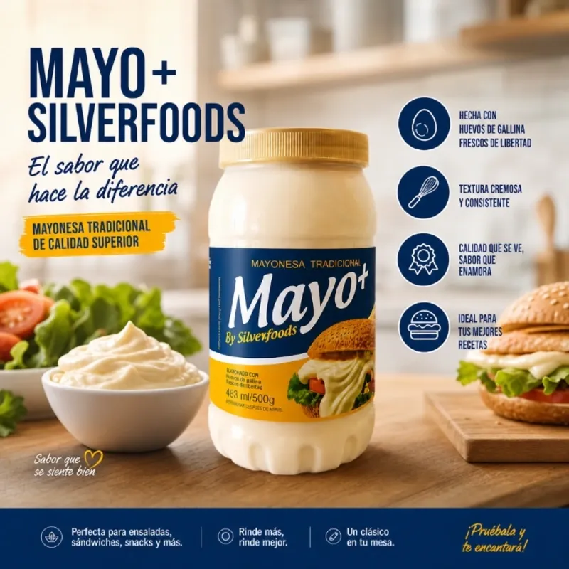 Mayo+ By Silverfoods – Mayonesa Tradicional