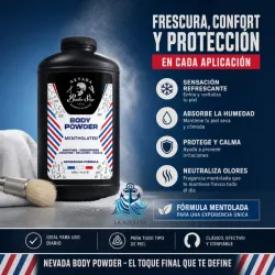 Nevada Barber Shop. Body Powder Mentholated