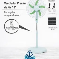 Ventilador Pedestal 18” Recargable