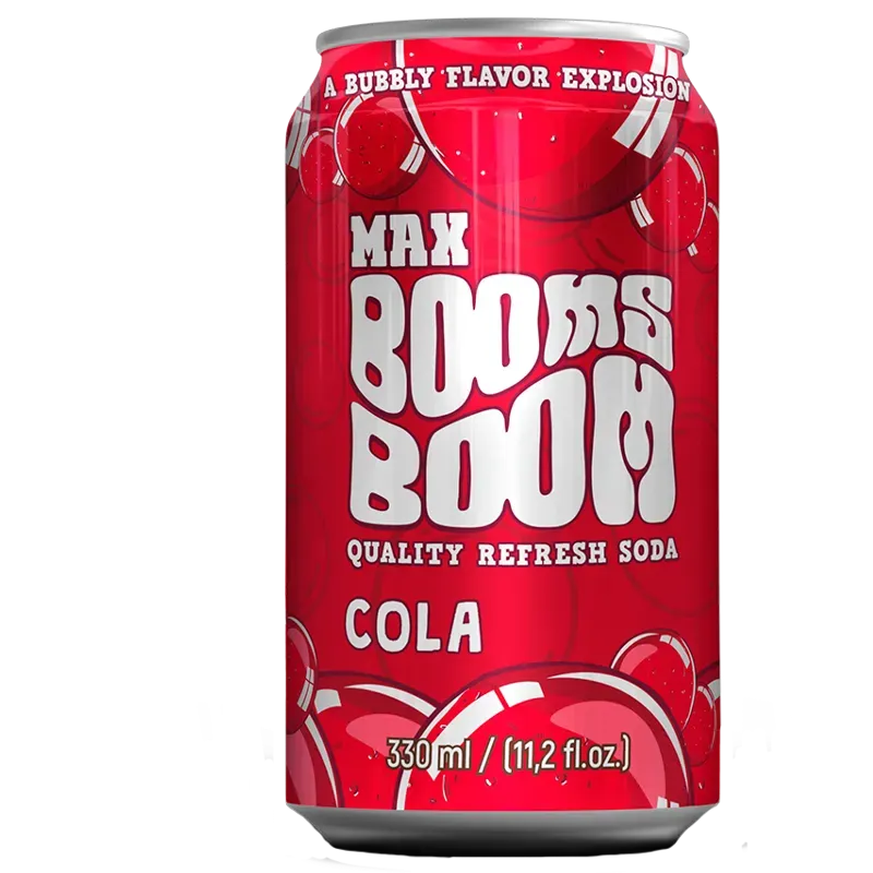 Refresco de Lata Max Booms Boom Cola- CAJA 24 U