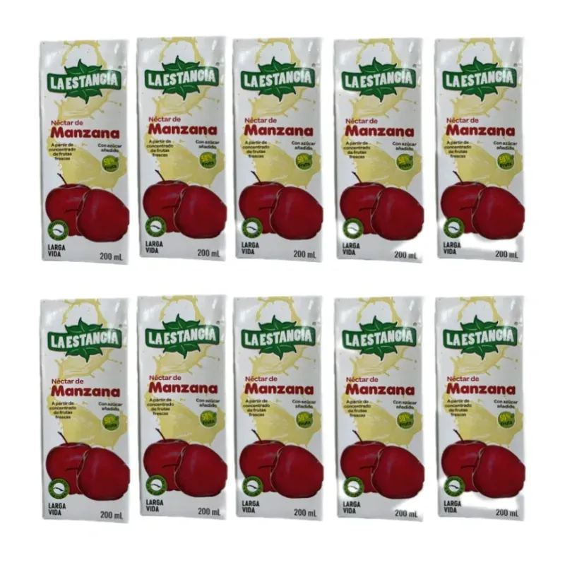 27 Jugos de Pulpa de Manzana 🍎 La Estancia - Caja Completa