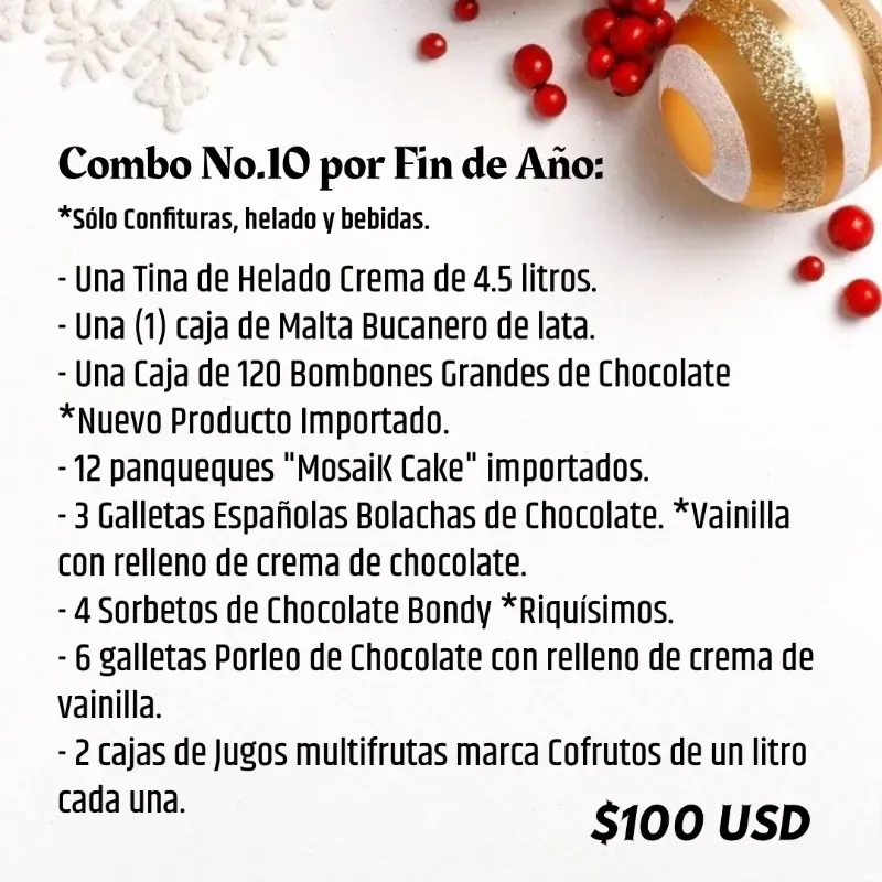 Combo No.10 por Navidad y Fin de Año *Sólo confituras.