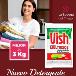 Detergente En Polvo Multiusos- 3 kilogramos *Vish* Nuevo Producto Importado