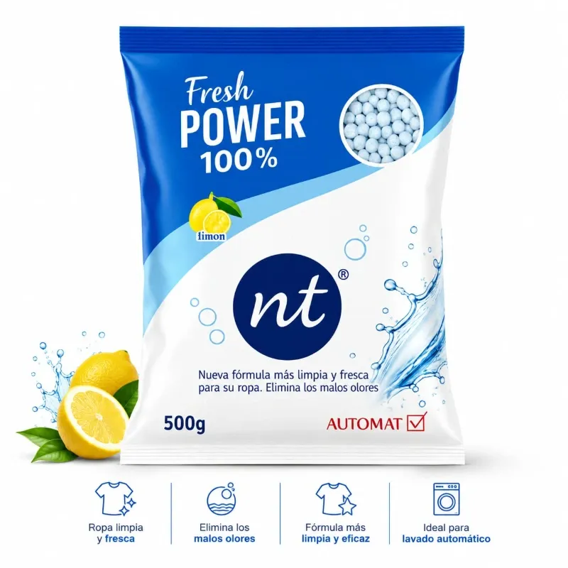 Detergente en Polvo Multiusos NT Olor Limón - 500 gramos
