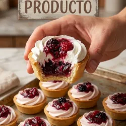 Docena de Tartaletas con Mermelada de Frutos Rojos Decoradas con Merengue o Nata *Nuevo Producto