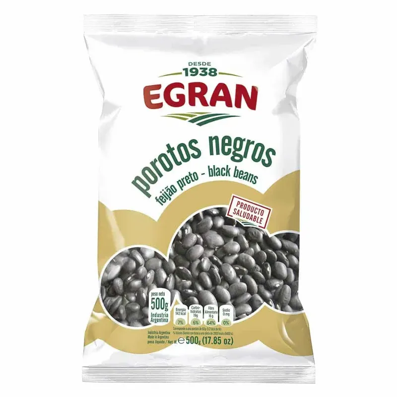 Frijoles Negros Brillantes (Calidad Suprema) - 1 kg * Producto Importado desde Argentina