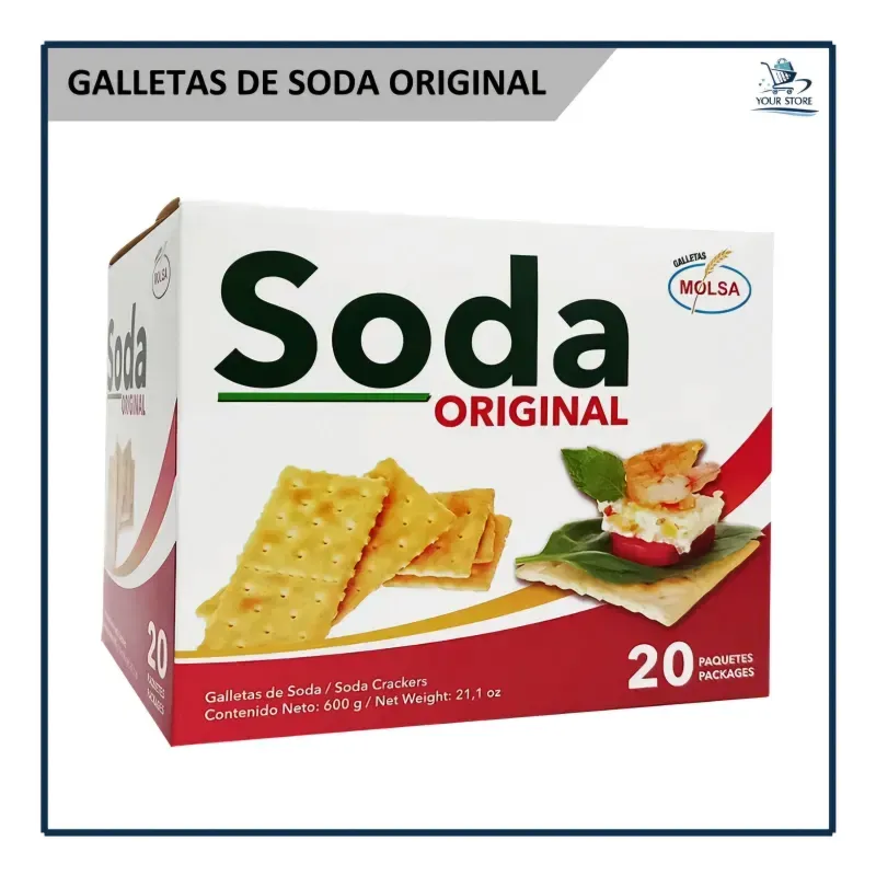 Galletas de Soda Original - 20 paquetes *Contenido Neto 600 gramos