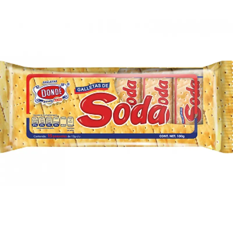 Galletas de Soda Saladas - 15 paquetes de 180 gr *Nuevo Producto Importado