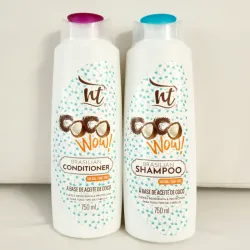 Juego de Shampoo sin Sal y Acondicionador a Base de Aceite de Coco - 750 ml *Pote Grande