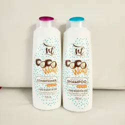 Juego de Shampoo sin Sal y Acondicionador a Base de Aceite de Coco - 750 ml *Pote Grande