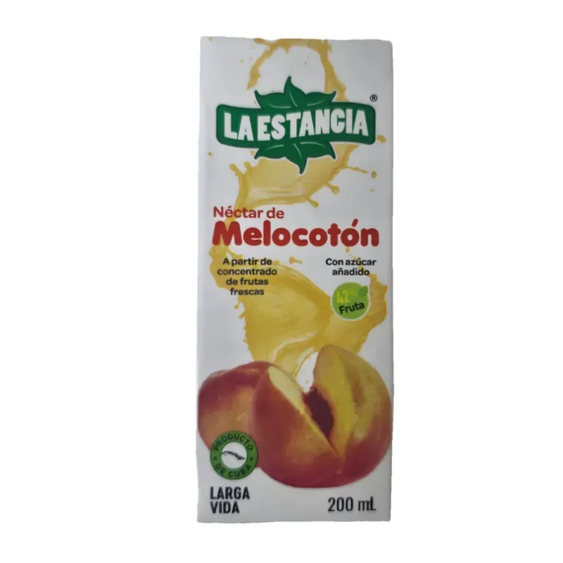 Jugo de Melocotón La Estancia - Caja de 27 unidades (200 ml c/u)