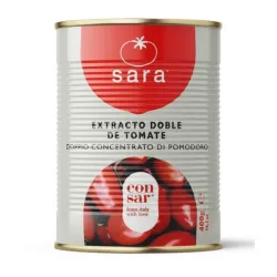 Pasta de Tomate Doble Concentrado Sara - 400 gramos *Nuevo Producto Importado desde Italia