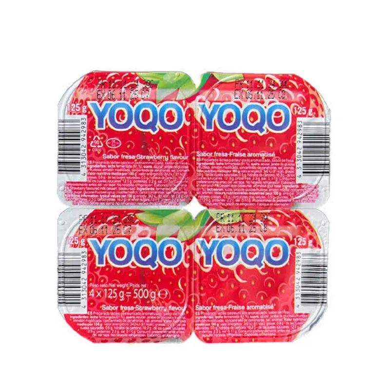 Postre Lácteo YoQo (Yogurt Sabor Fresa) - 24 unidades de 125 c/u