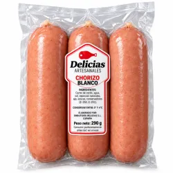 Chorizo Blanco Delicia- 290 gramos *Paquete de 3 chorizos 