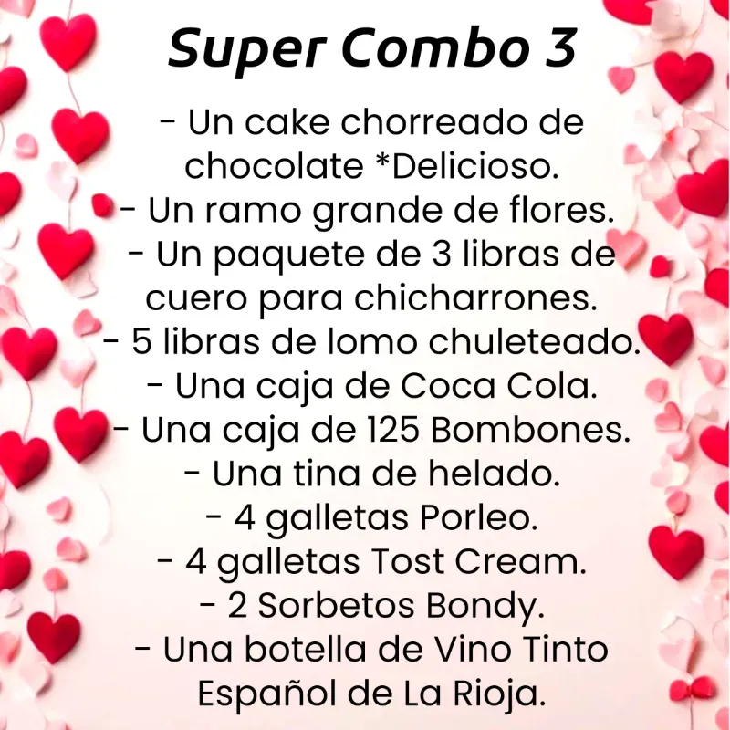 Super Combo 3 por el Día del Amor y la Amistad *El más completo.