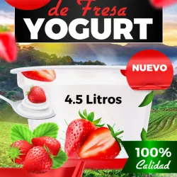 Yogurt de Fresa Espeso - tanquetas de 4.5 litros *Nuevo Producto de Calidad