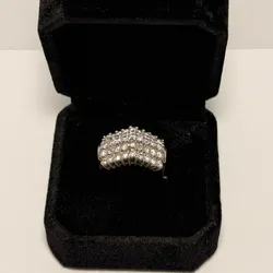 Anillo Glamour en Plata 925 con Zirconias – Brillo Elegante y Sofisticado Size 6