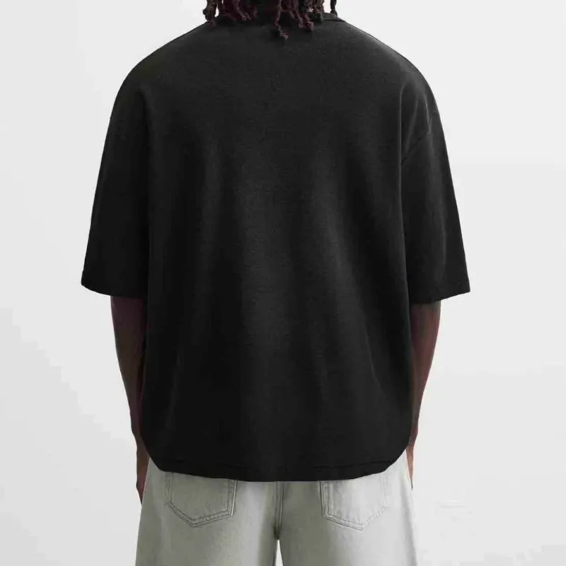 Black Boxy T-Shirt Bershka