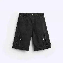 Black Cargo Jorts ZARA 