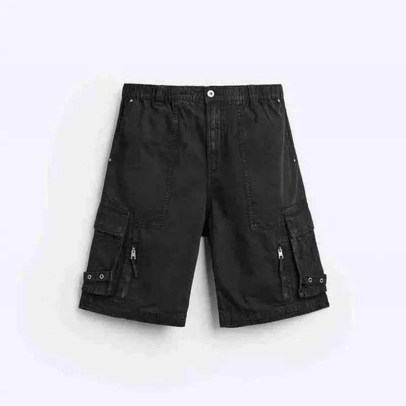 Black Cargo Jorts ZARA 