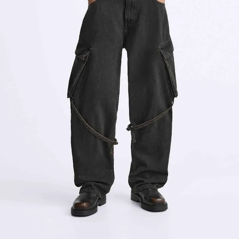 Black Cargo Pants ZARA