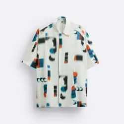 Camisa Zara Abstract Print