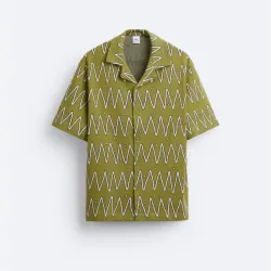 Camisa Zara Geometric Jacquard