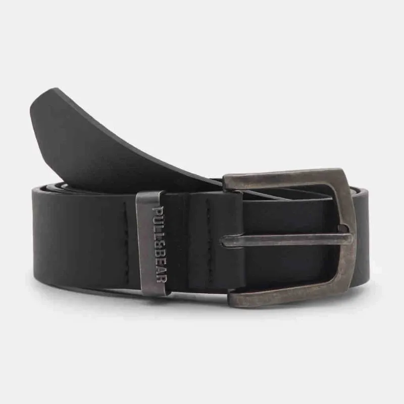 Cinto P&B Faux leather belt with logo and buckle