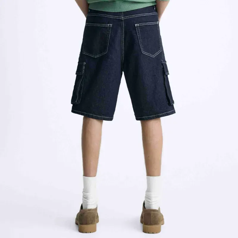 Dark Denim Cargo Jorts 