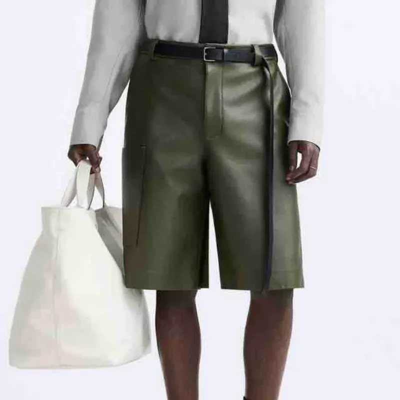 Leather Green Short ZARA