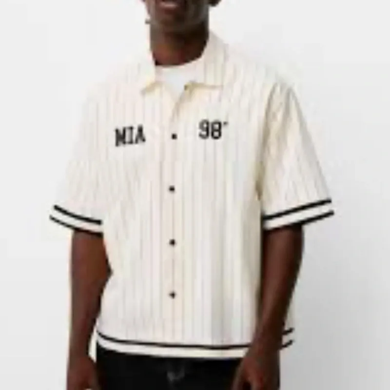 White Baseball Shirt ZARA