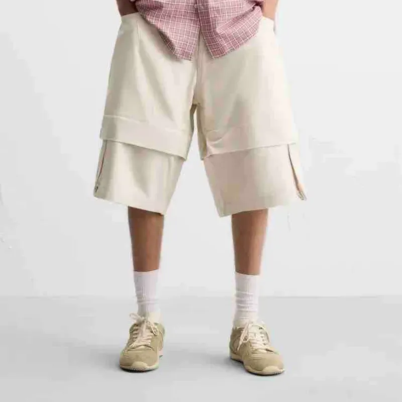 White Cargo Jorts Wide Leg ZARA