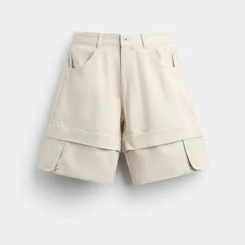 White Cargo Jorts Wide Leg ZARA