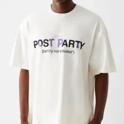 White Oversized Tee Bershka