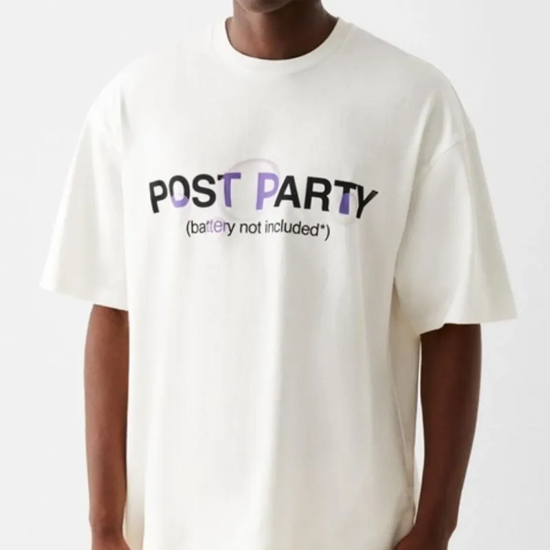 White Oversized Tee Bershka