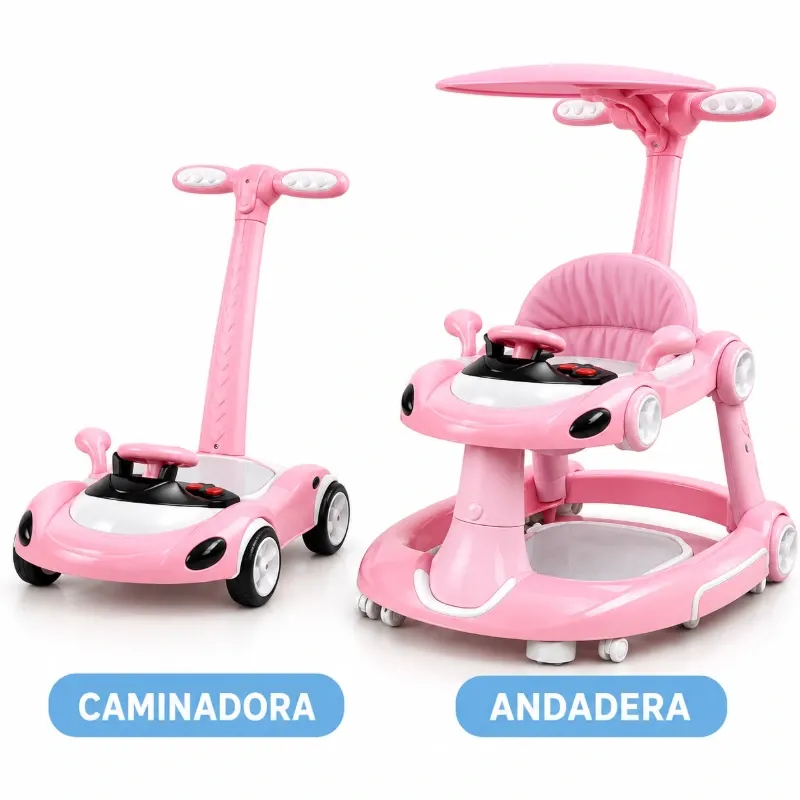 Andador Caminadora Rosa