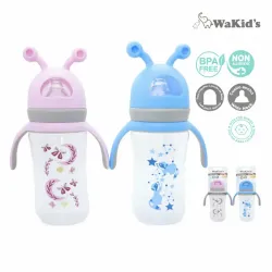 Biberón con Asa,Tetera de Silicona suave 12oz para Bebés