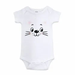 Body Blanco con Carita de Gato para Bebé