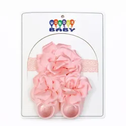 Cinta con Flor y Zapaticos para Bebés